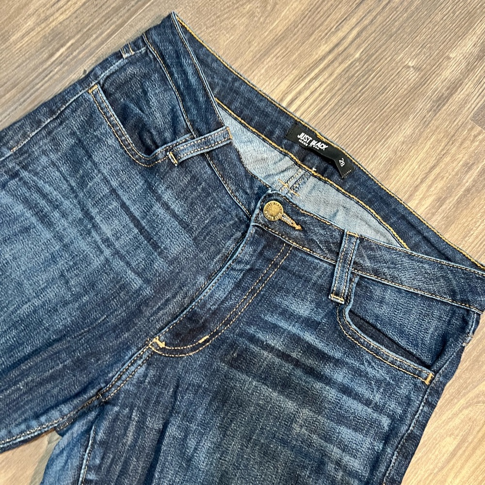 Boutique Size 28 Crop Frayed-Hem Jeans